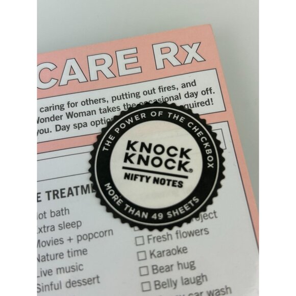 Knock Knock Nifty Notes Self-Care RX Notepad Women Pink Inspirational NEW Gift - Picture 2 of 9